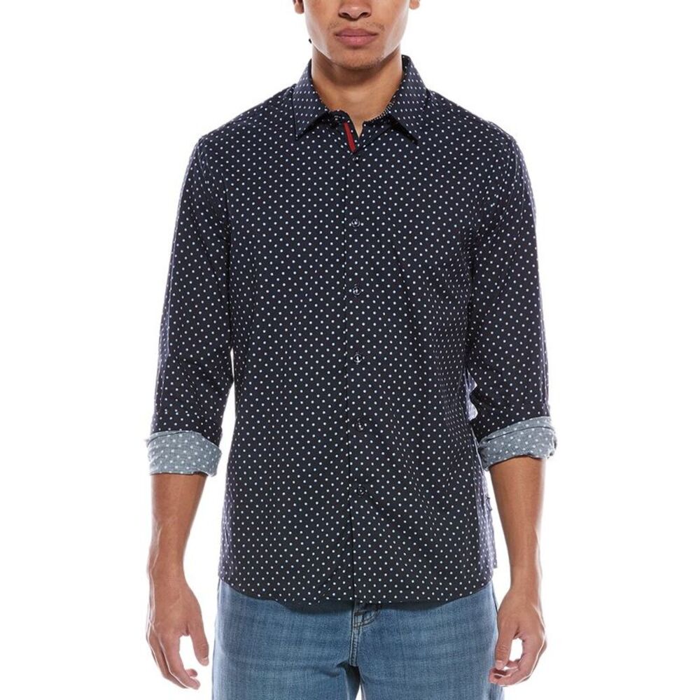 Stone Rose Mens  Comfort Stretch Shirt, Blue